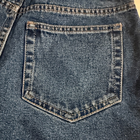 Zara High Waisted Denim Blue Women's Mom Shorts 00 - Picture 4 of 12